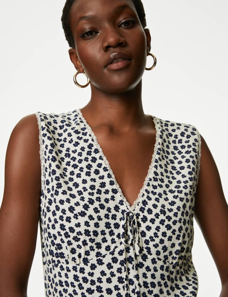 Lace polka dot top online