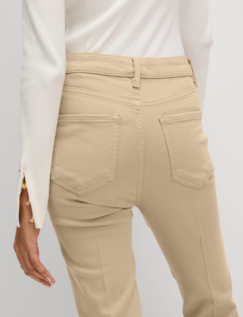 High Waisted Crease Front Slim Flare Jeans – Retail International
