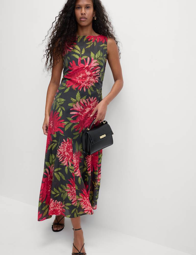 black organza skater shirt dress 005 Organza Shirt Dress - Black