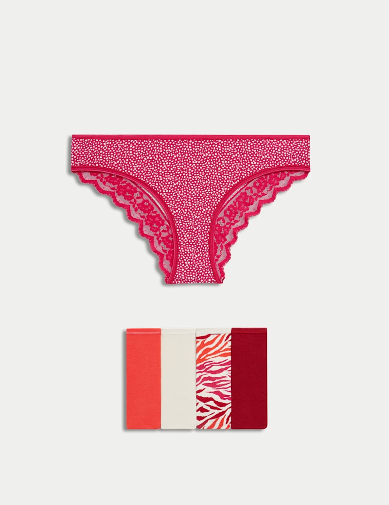 WOMANS SEXY THONG G-String Silk Panties Knickers Leopard Print Seamless - View #12